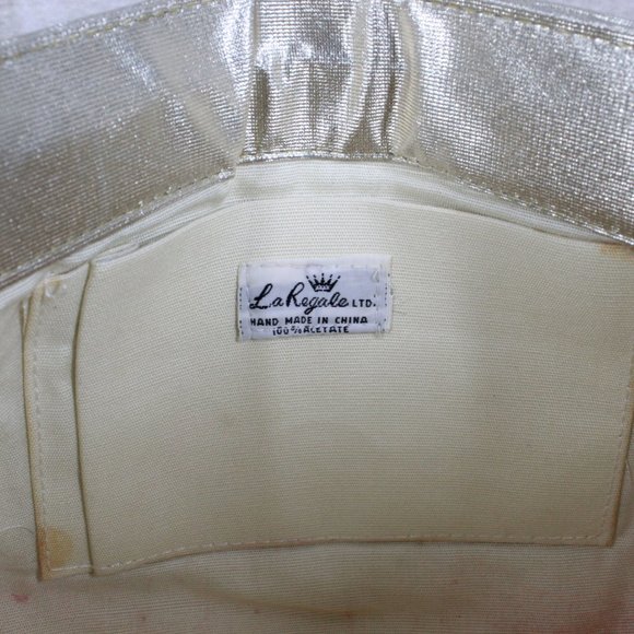 Vintage La Regale Silver Acetate Handmade Purse Evening Bag - Picture 9 of 13